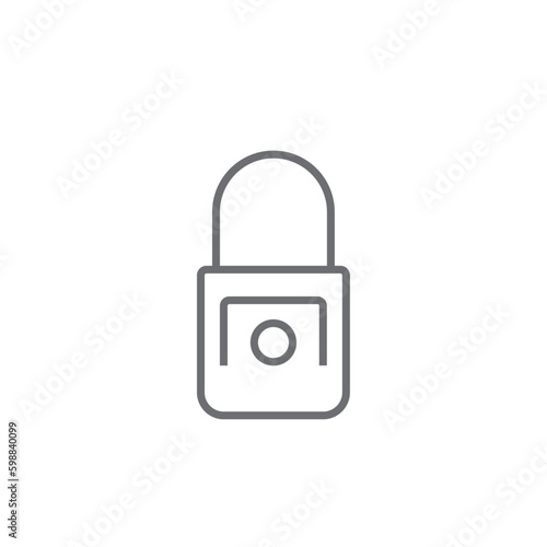 Security Information technology icon with black outline style. security, protection, safety, lock, secure, password, guard. Vector illustration