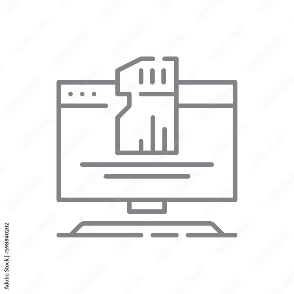 Graphic Card Information technology icon with black outline style. mobile, element, technology, information, media, interface, internet. Vector illustration Graphic Card Information technology icon with black outline style. mobile, element, technology, information, media, interface, internet. Vector illustration