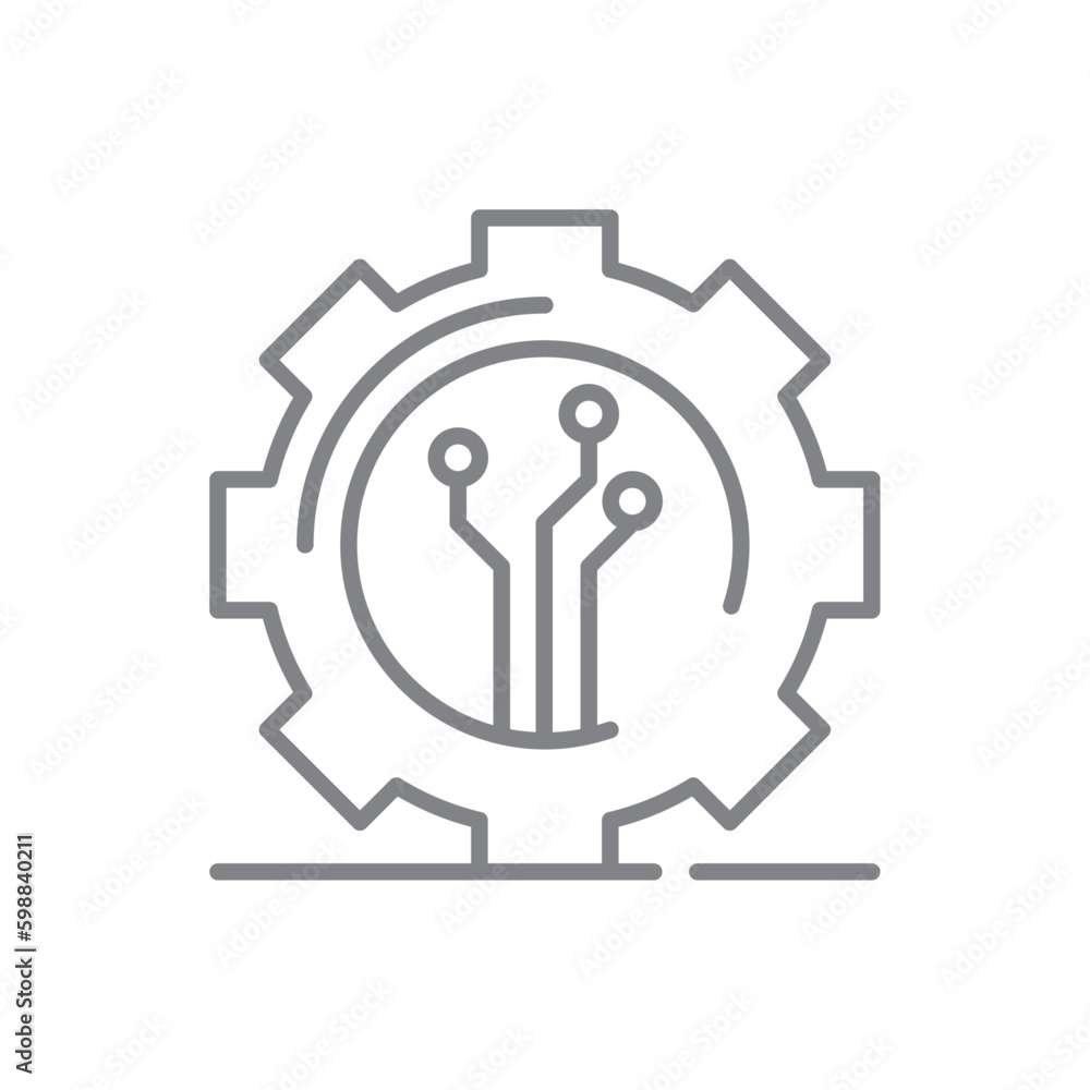 Support Information technology icon with black outline style. help, service, customer, assistant, tech, technical, maintenance. Vector illustration Support Information technology icon with black outline style. help, service, customer, assistant, tech, technical, maintenance. Vector illustration