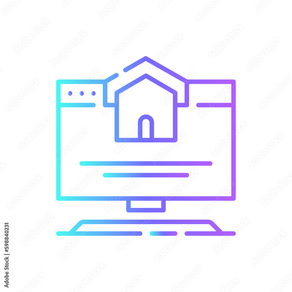 Homepage Information technology icon with blue duotone style. home, house, set, residential, estate, cottage, site, interface. Vector illustration Homepage Information technology icon with blue duotone style. home, house, set, residential, estate, cottage, site, interface. Vector illustration