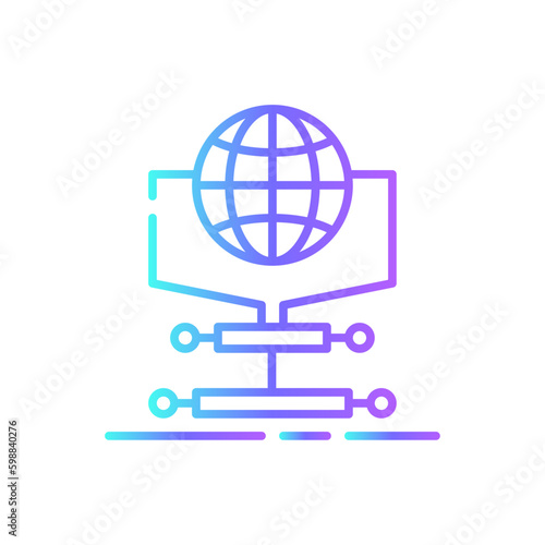Protocol Information technology icon with blue duotone style. protection  concept  gear  development  interface  safety  maintenance. Vector illustration