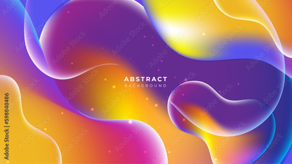 Abstract colorful liquid wavy shapes futuristic banner. Glowing retro waves vector background Abstract colorful liquid wavy shapes futuristic banner. Glowing retro waves vector background