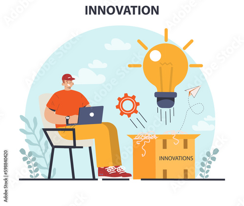 Innovation concept. Idea of creative business solution. Modern
