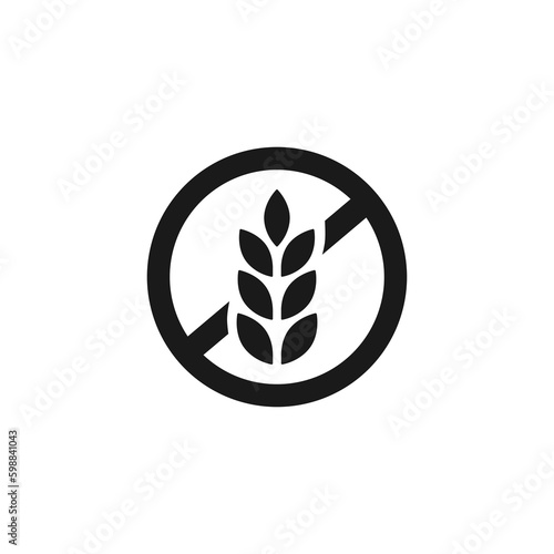 gluten free icon vector or gluten free sign vector isolated in flat style. Simple design of gluten free icons or seals for healthy diet products. Best Gluten free sign or stamp for diet products.