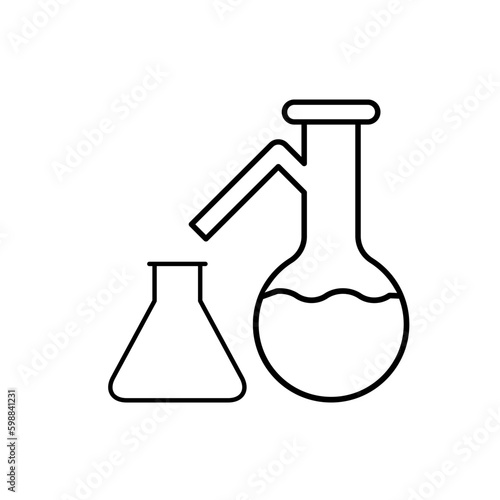 Chemistry vector icon. laboratory illustration sign. analyzes symbol. experiences logo.