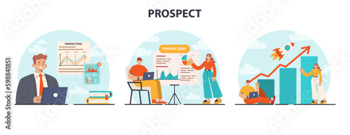 Prospects set. New opportunities and future achievements. Innovative business