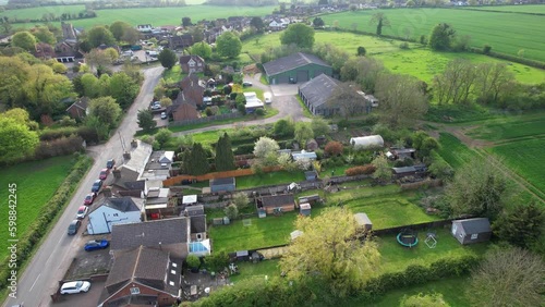 Aerial View of Streatley Village of Luton England UK photo