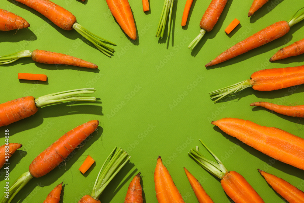 Fresh carrot, concept of harvest, space for text Fresh carrot, concept of harvest, space for text