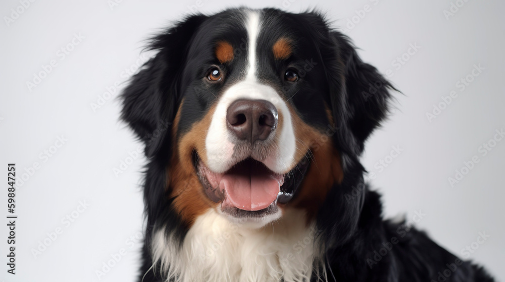 Bernese Mountain Dog. Generative AI.