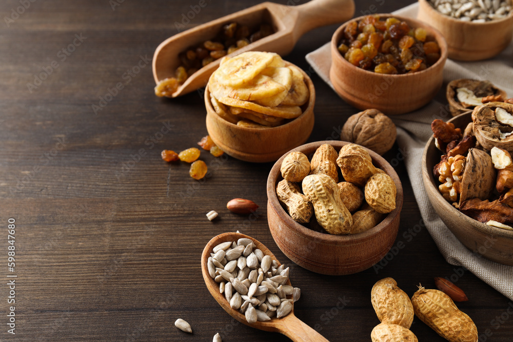 Tasty food concept - delicious dried fruits, space for text Tasty food concept - delicious dried fruits, space for text