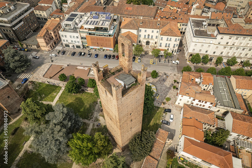 Aerial Perspective of Rovigo City's Historic Tower