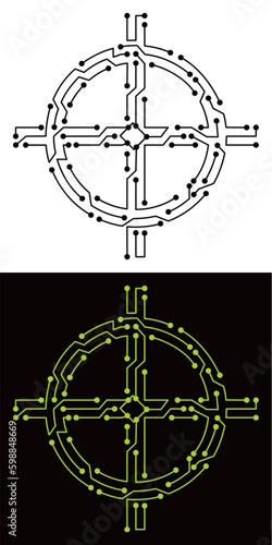 Electric scheme of viewfinder symbol