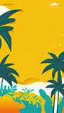 Summer spring  nature landscape  backgrounds with copy space for text used for Banner, greeting card and Social media stories design templates. Generative ai.