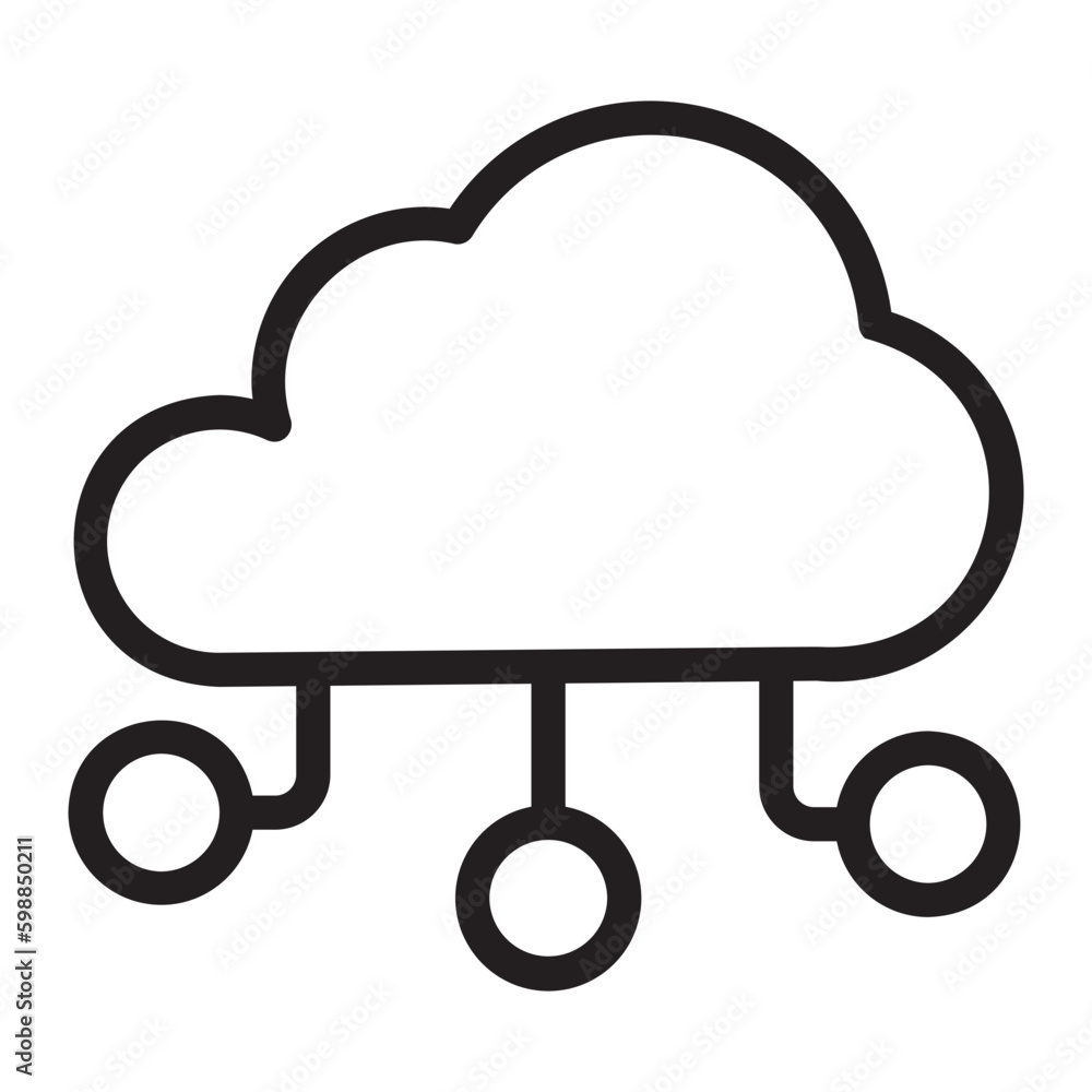 cloud computing line icon cloud computing line icon