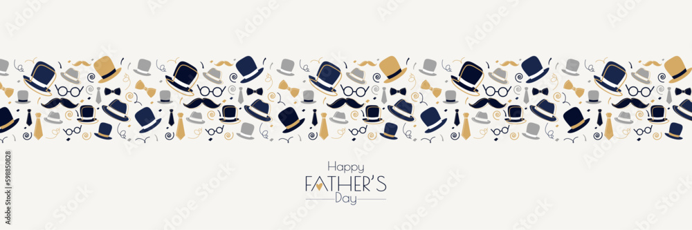 Happy Father's Day card. - obrazy, fototapety, plakaty 