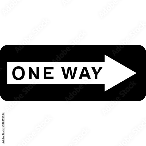 One Way Right Arrow Signal Icon