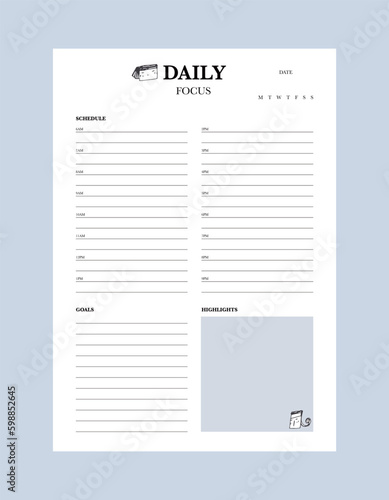  daily planner. Cute style with Sean and Sea partners. Plan your day make dream happen.