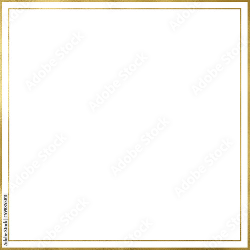 Golden Vintage Texture Square Frame Outline