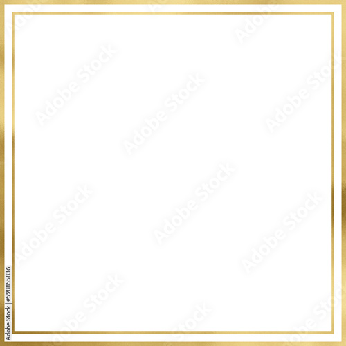 Golden Vintage Texture Square Frame Outline