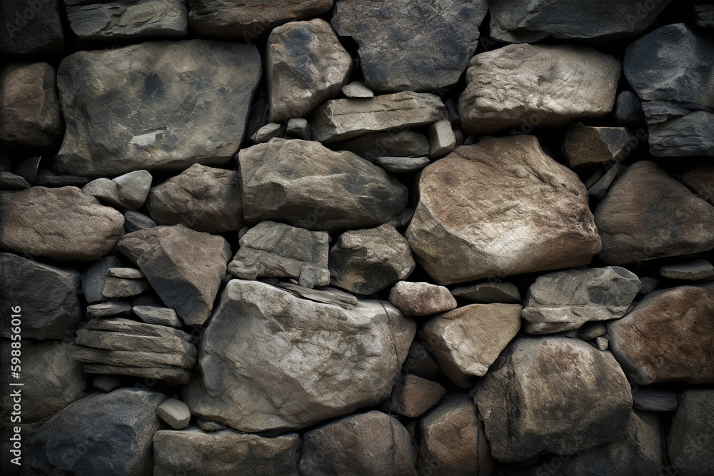 Texture or wall of stones. AI Generated Texture or wall of stones. AI Generated