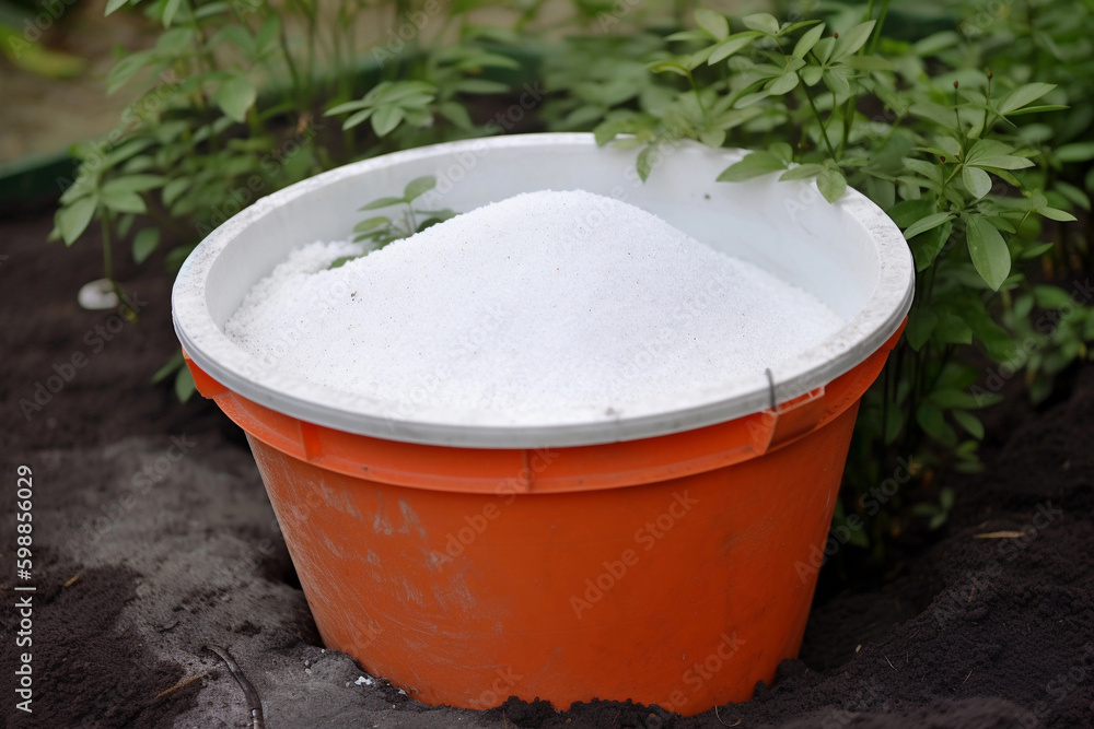 Ammonium nitrate in a container. AI Generated Ammonium nitrate in a container. AI Generated