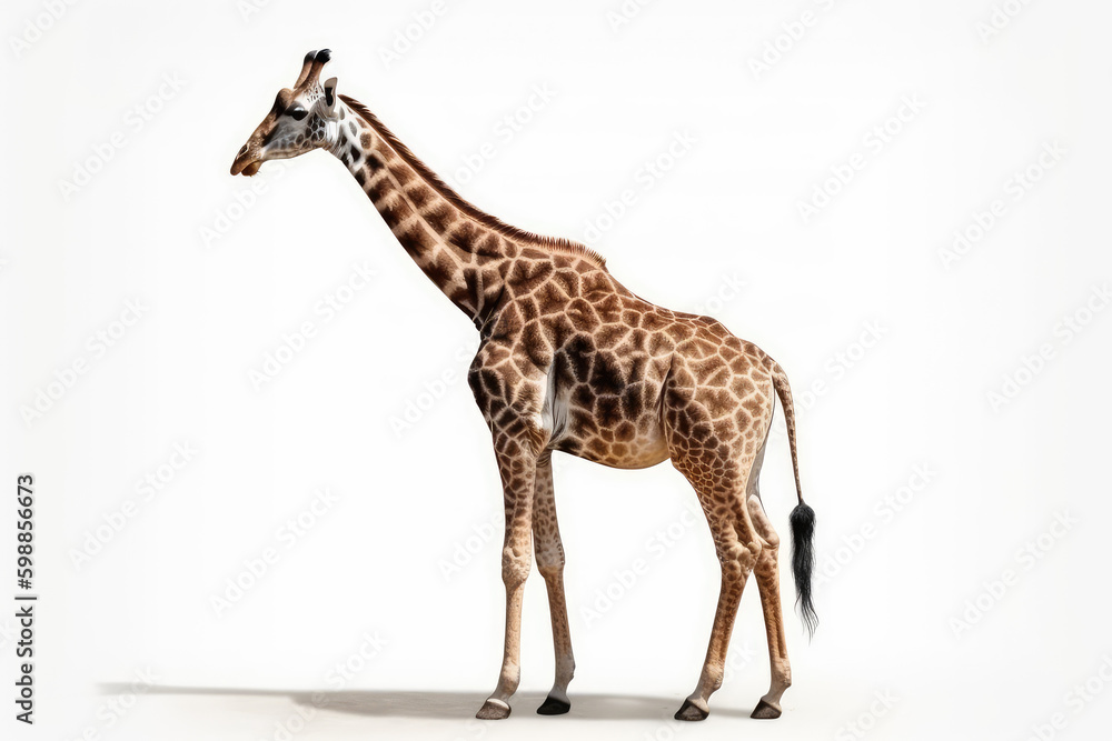 Naklejka premium giraffe isolated on white