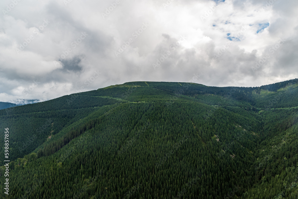 Obraz premium Dlouhe strane hill in Jeseniky mountains in Czech republic