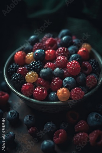 Fresh delicious berries bac...