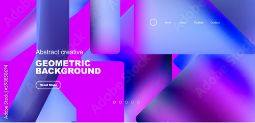 Fluid triangles minimal abstract background. Techno or business concept, pattern for wallpaper, banner, background, landing page