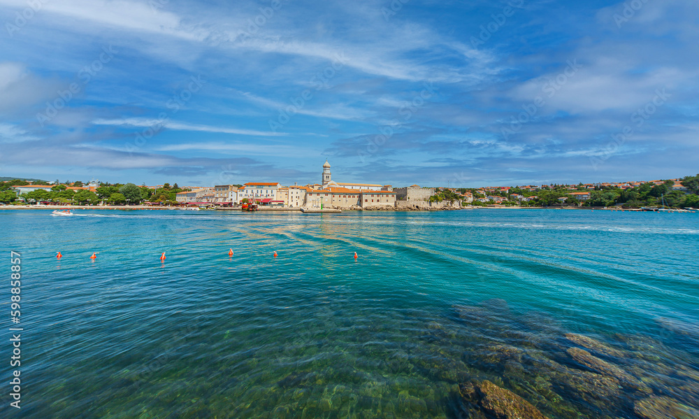 Town of Krk on the Island of Krk on the Adriatic Sea