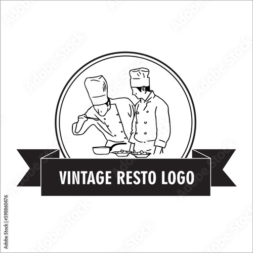 Wallpaper Mural vintage style resto logo Torontodigital.ca