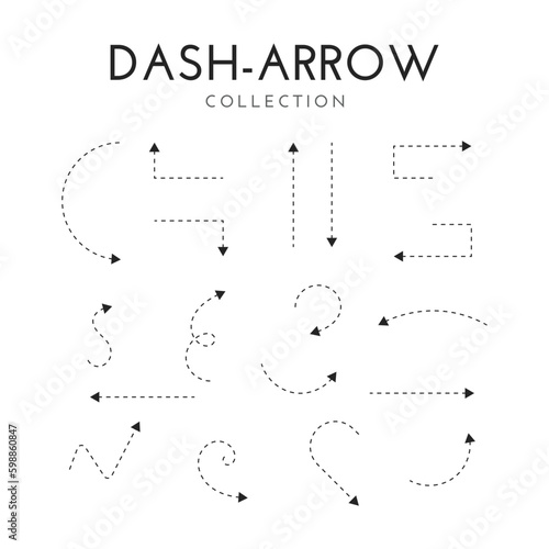 Free vector dotted arrow set