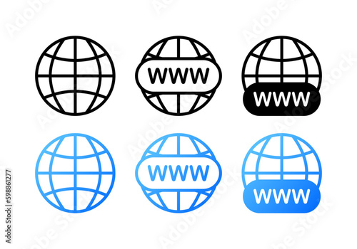 Browser. Flat, color, set of browser icons. Vector icons.