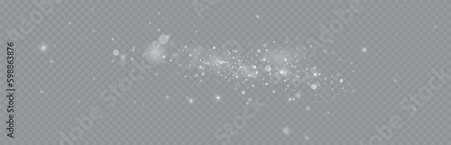 Falling snow.Christmas background.Snow blizzard.Transparent background.Light effect.