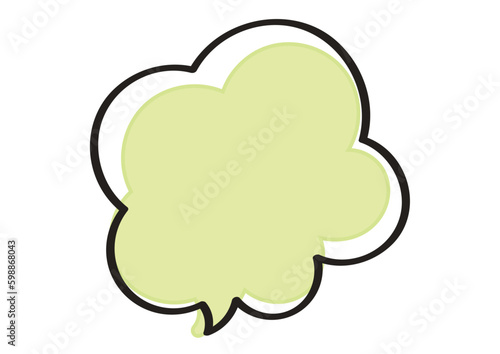 シンプルでおしゃれな手描き吹き出しのイラスト