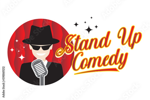Stand up comedy logo template