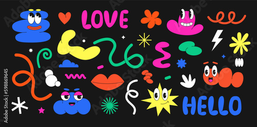 Naive playful abstract shapes Generative AI