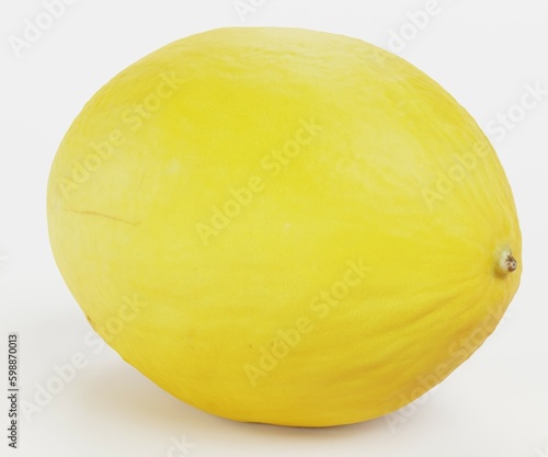 Realistic 3D Render of Lemon