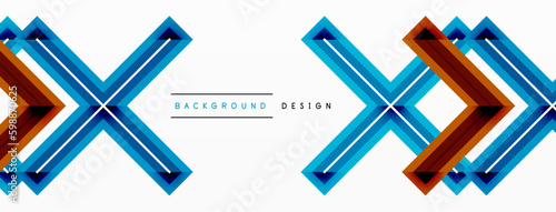 Cross line background minimal geometric template. Design for wallpaper, banner, background, landing page, wall art, invitation, prints, posters