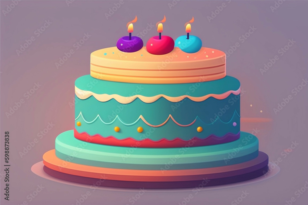 birthday cake with candles birthday cake with candles