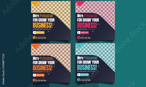 business square social media banner vector eps 