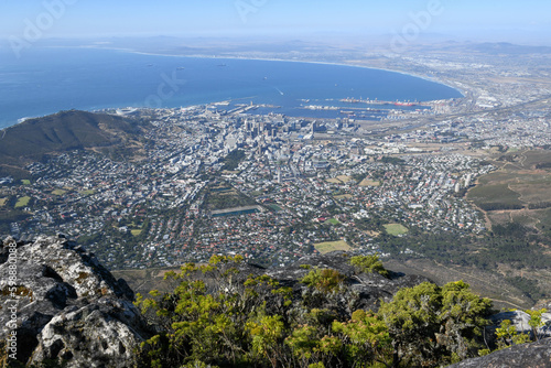 View at Cape Town from the table mountain in South Africa