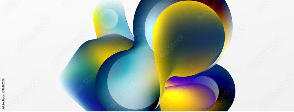 Fluid abstract background, round shapes and circle flowing design for wallpaper, banner, background or landing Fluid abstract background, round shapes and circle flowing design for wallpaper, banner, background or landing