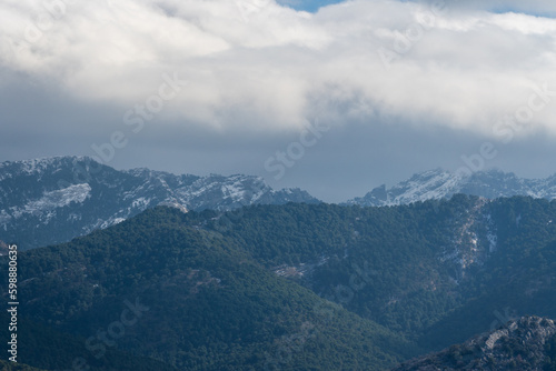 Panoramic view of the natural park of the Sierras de Cazorla  Segura and Las Villas.