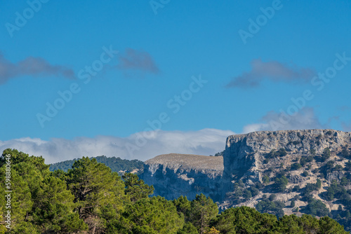 Panoramic view of the natural park of the Sierras de Cazorla, Segura and Las Villas.