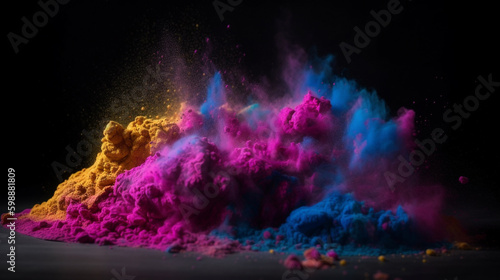 color powder. Generative AI