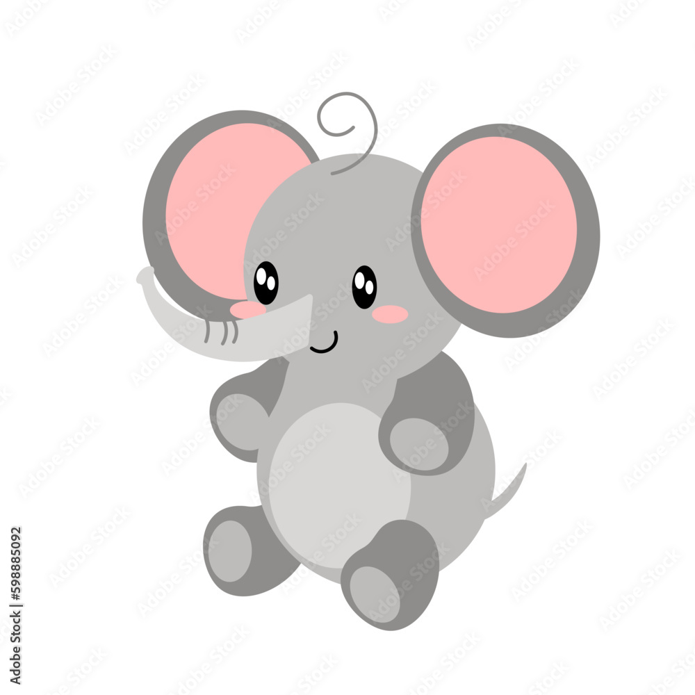 Cartoon elephant isolated on white background EPS Cartoon elephant isolated on white background EPS