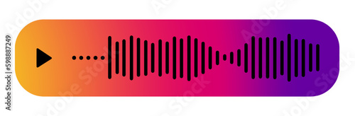 Instagram Voice message icon isolated on transparent background