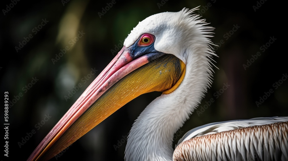 great pelican close up tele shot Generative AI