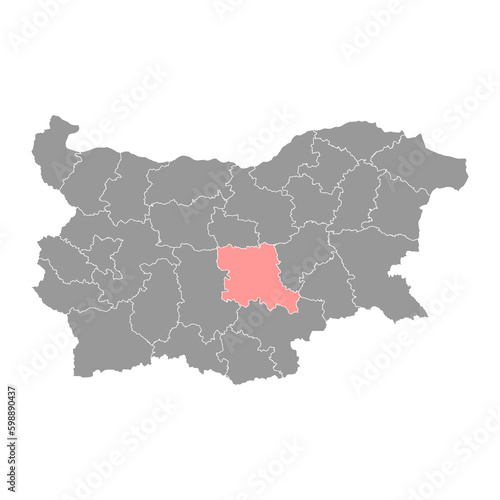 Stara Zagora map  province of Bulgaria. Vector illustration.